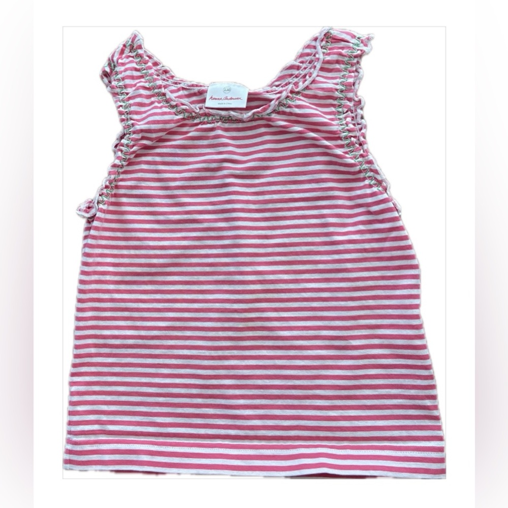 Pink and White Striped Sleeveless Top